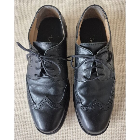 GH Bass Co. Mens Black Tie Up Wing Tip Shoes Flex Step Size 8M Leather Formal - Picture 3 of 10